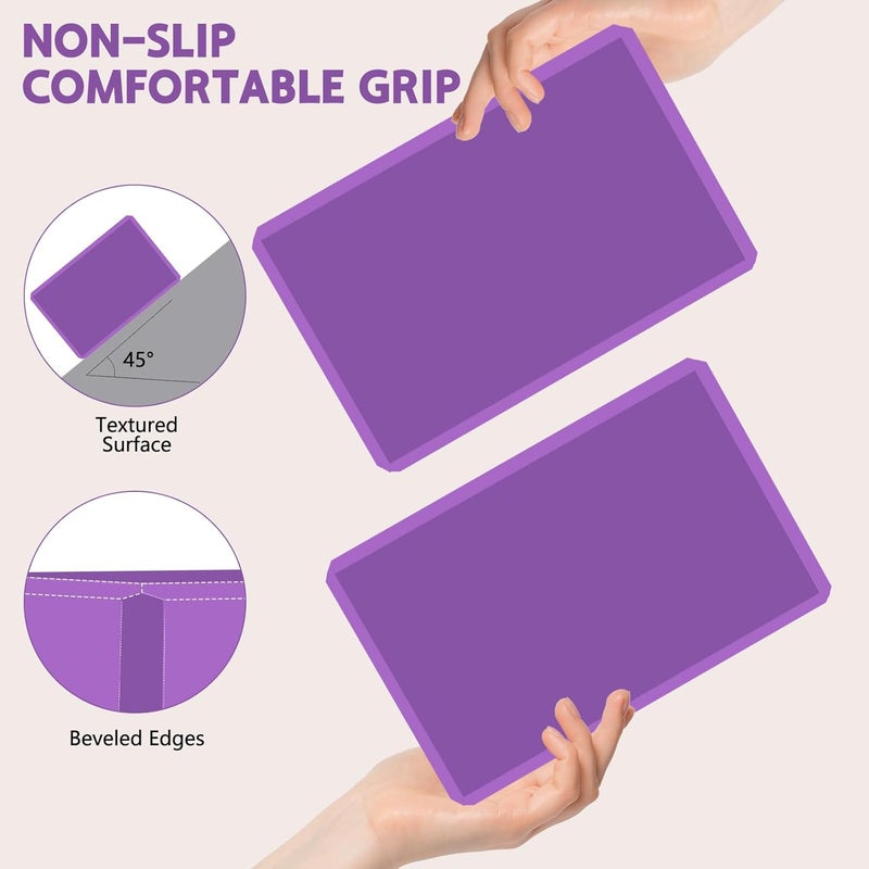 MBKHFLL Yoga Block - Supportive Latex-Free Eva Foam - Soft Non-Slip Surface with Beveled Edges for Yoga, Pilates, Meditation - Yoga Accessories for Stability, Balance, Deepen Stretches - Image 3